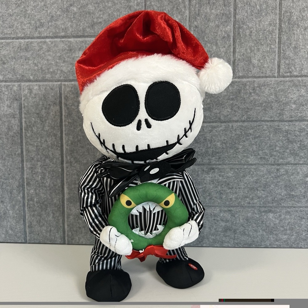 Disney Nightmare Before Christmas Animated Dancing Jack Skellington Plush 13"